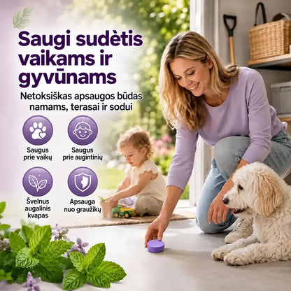 Natūralūs kvapnūs atbaidantys rutuliukai nuo kenkėjų ir graužikų