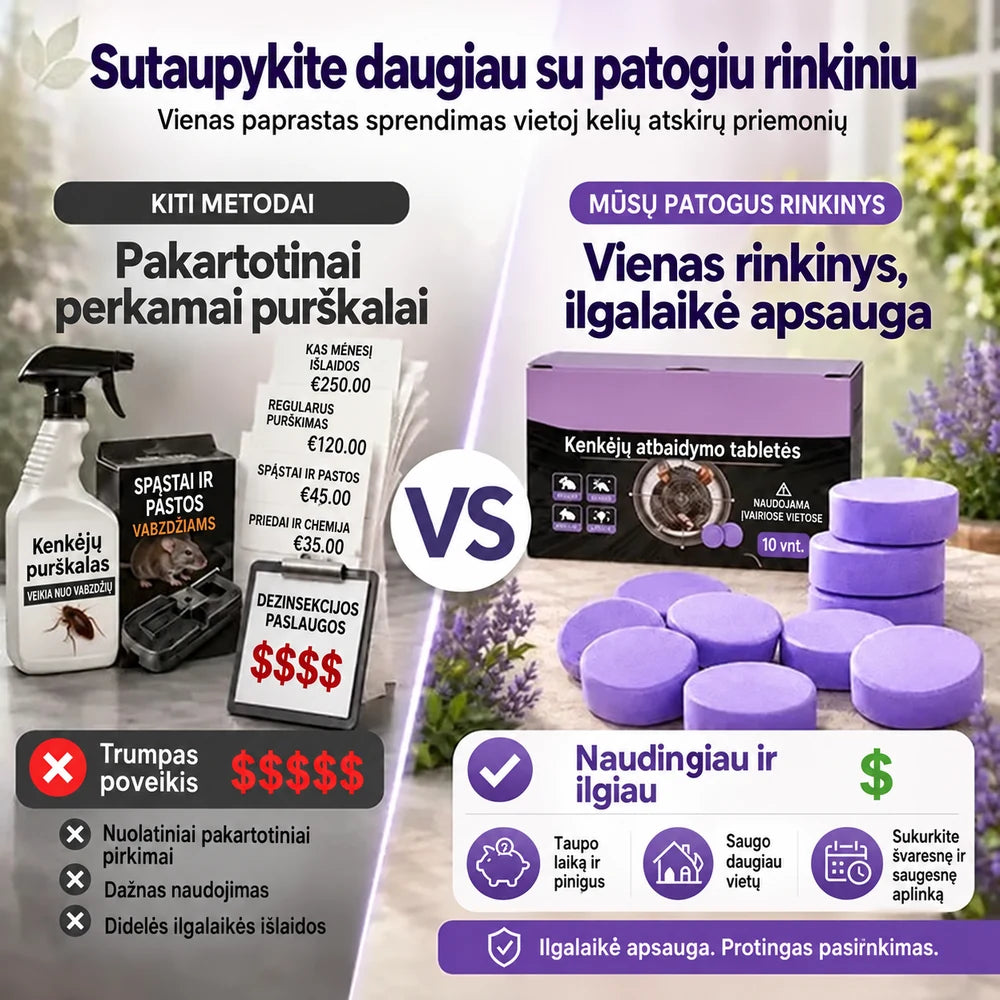 Natūralūs kvapnūs atbaidantys rutuliukai nuo kenkėjų ir graužikų