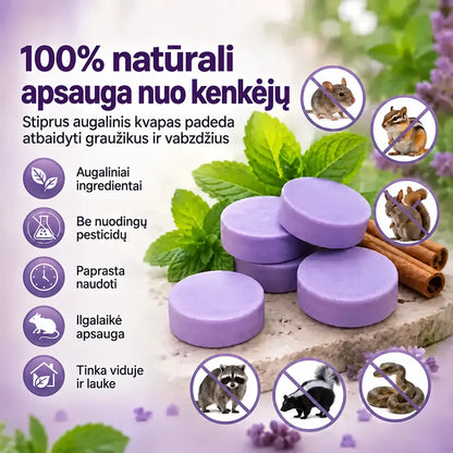 Natūralūs kvapnūs atbaidantys rutuliukai nuo kenkėjų ir graužikų