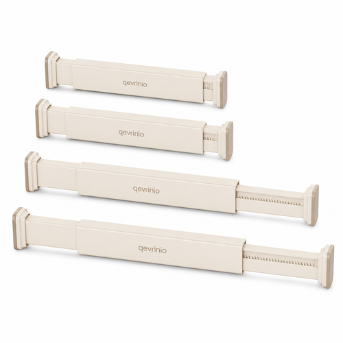 qevrinio Adjustable Drawer Dividers main product image on white background