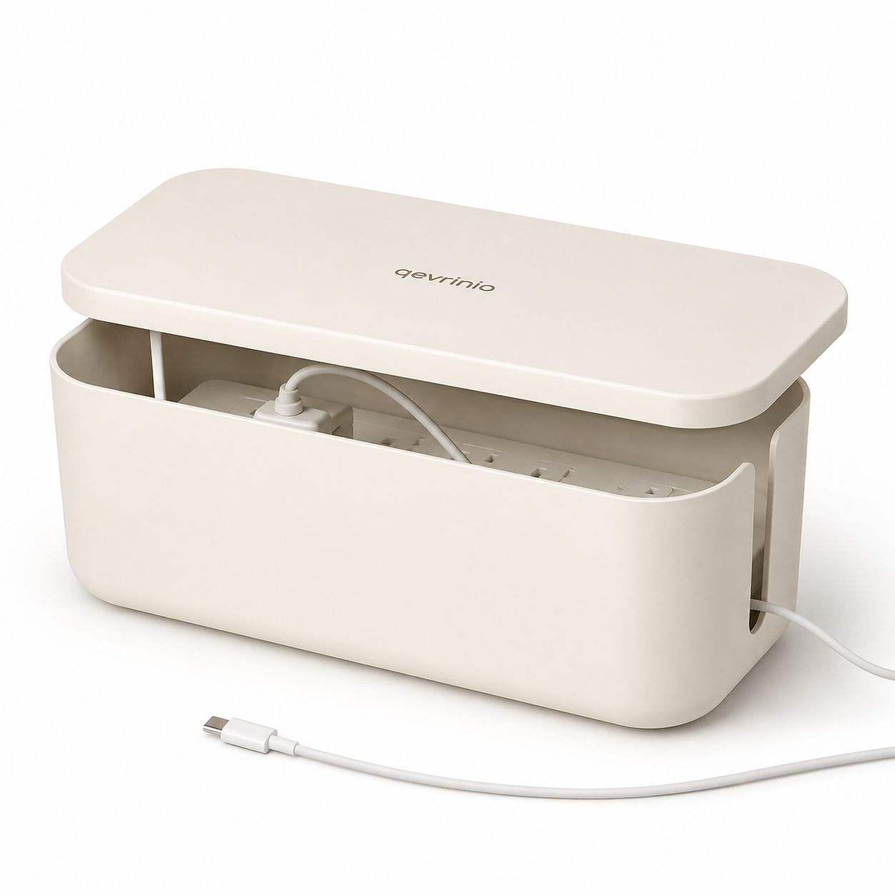 qevrinio Cable Management Box main product image on white background
