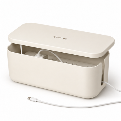 qevrinio Cable Management Box main product image on white background