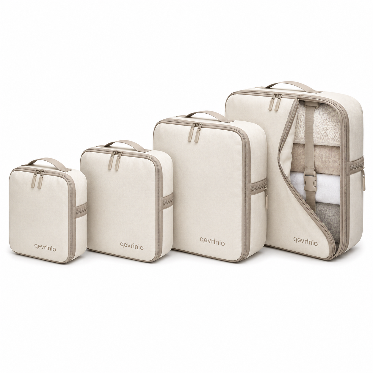 qevrinio Compression Packing Cubes main product image on white background