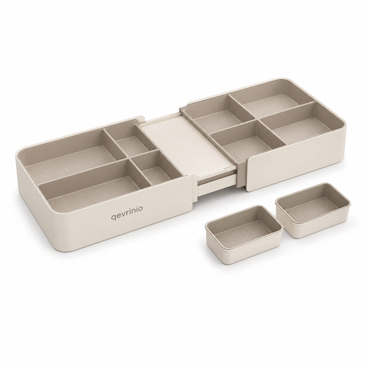 qevrinio Expandable Drawer Organizer main product image on white background
